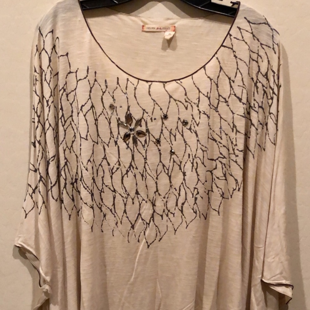 Chelsea & Violet Beautiful Bling Boho Pancho